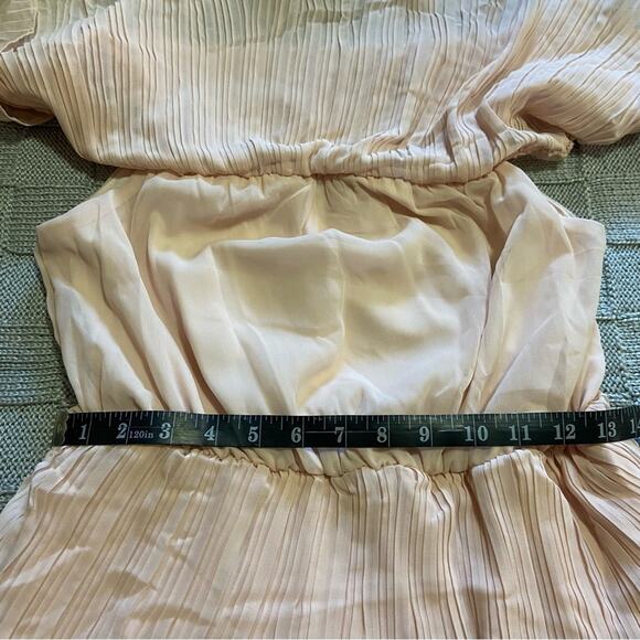 Lulu's Pink Off-Shoulder Tiered Midi Dress - Picture 7 of 7